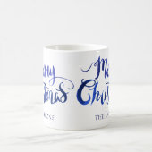 Persoonlijke blauw- en witte kerstMok Koffiemok (Center)