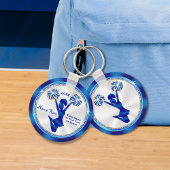 Persoonlijke blauw- en witte kronkel cadeautjes va sleutelhanger