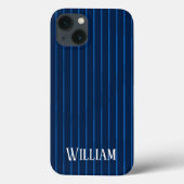 Persoonlijke blauwachtige pinstripes Hoesje-Mate i Case-Mate iPhone Case (Achterkant)