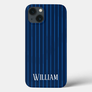 Persoonlijke blauwachtige pinstripes Hoesje-Mate i Case-Mate iPhone Case