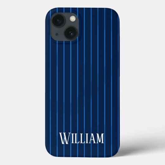 Persoonlijke blauwachtige pinstripes Hoesje-Mate i Case-Mate iPhone Case (Achterkant)