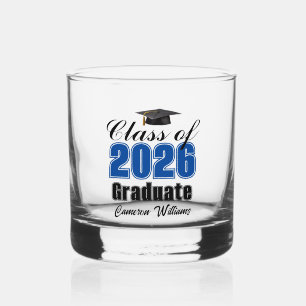 Persoonlijke Blauwe Afstudeerklasse van 2026 Whisky Glas