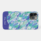 Persoonlijke Blauwe Agaat Natuursteen Case-Mate iPhone Case (Achterkant (horizontaal))