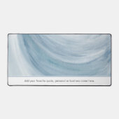 Persoonlijke Blauwe Aquarel Aangepaste Tekst Bureaumat (Voorkant)