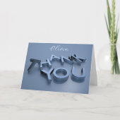 Persoonlijke Blauwe Bedankkaart (Voorkant)