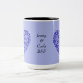 Persoonlijke blauwe BFF-hartfunctie Mok (Center)