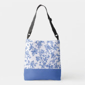 Persoonlijke blauwe bloem tas (Achterkant)