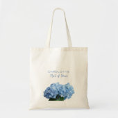 Persoonlijke blauwe bloem tas voor bruidsmeisjes (Voorkant)