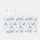 Persoonlijke blauwe bloemenen bruidsfeest cadeauve bedankdoosjes (Uitgevouwen)