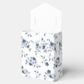 Persoonlijke blauwe bloemenen bruidsfeest cadeauve bedankdoosjes (Geopend)