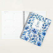 Persoonlijke blauwe bloemige maandelijkse & wekeli planner (Display)