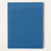 Persoonlijke blauwe bloemige maandelijkse & wekeli planner (Achterkant)
