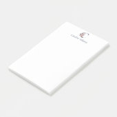 Persoonlijke Blauwe Bloemige Monogram C Post-it® Notes (Schuin)