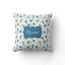 Persoonlijke Blauwe Bloemrijke Elegante Worp Kusse