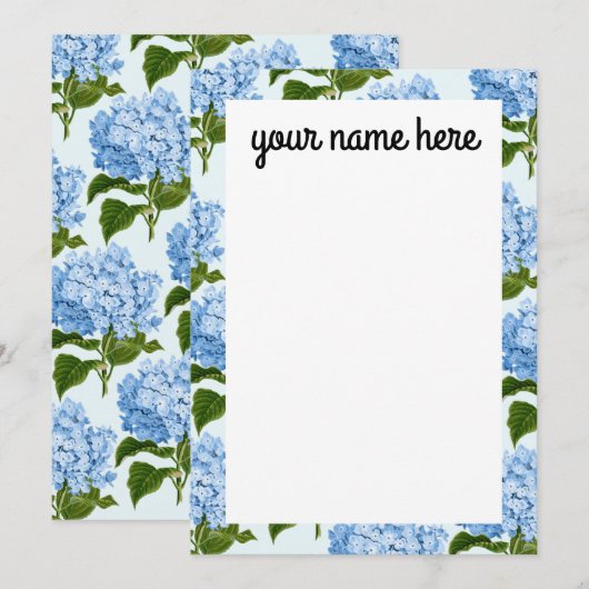 Persoonlijke blauwe brandkranen bedankkaart (Voorkant / Achterkant)