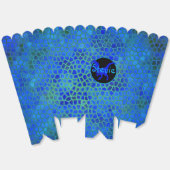 Persoonlijke blauwe dinosaur verbergen bedankdoosjes (Ongevouwen)