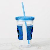 Persoonlijke Blauwe Dinosaurus Huid Acryl Drinkbeker (Links)