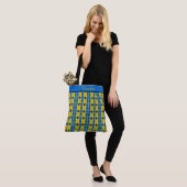 Persoonlijke Blauwe en gele stam Tote Bag (Op model)