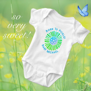 Persoonlijke Blauwe en Groene Pickleball  Romper