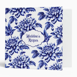 Persoonlijke blauwe en witte dahlia bloemen 2" multomap
