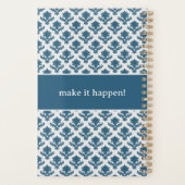 Persoonlijke blauwe en witte Franse tapijt planner (Achterkant)