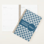 Persoonlijke blauwe en witte Franse tapijt planner (Display)