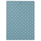 Persoonlijke blauwe en witte polka stip klembord (Achterkant)