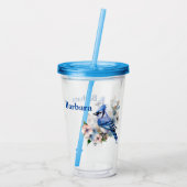 Persoonlijke Blauwe Gaai Acryl Drinkbeker (Achterkant)