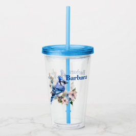 Persoonlijke Blauwe Gaai Acryl Drinkbeker