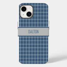 Persoonlijke Blauwe Gestreepte Hoes voor Telefoon