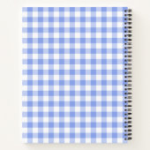 Persoonlijke Blauwe Gingham Leraar Notitieboek (Achterkant)