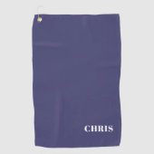 Persoonlijke Blauwe Golfhanddoek (Voorkant)