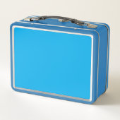 Persoonlijke Blauwe Gradiënt Metalen Lunchbox (Achterkant)