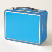Persoonlijke Blauwe Gradiënt Metalen Lunchbox (Voorkant)