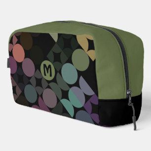 Persoonlijke Blauwe Groene Paarse Zwarte Retro Kun Toilettasje