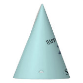 Persoonlijke blauwe haai leuk feesthoedjes (Links)