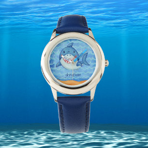 Persoonlijke Blauwe Haai / Onder de Zee Oceaan Horloge