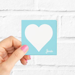 Persoonlijke Blauwe Hart Post-Its Post-it® Notes