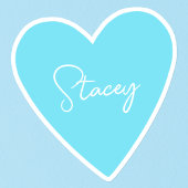 Persoonlijke Blauwe Hartsticker Sticker