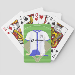 Persoonlijke blauwe honkbal pokerkaarten