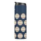 Persoonlijke Blauwe Honkbal Thermische Tumbler Cad Thermosbeker (Geroteerd rechts)