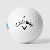 Persoonlijke Blauwe Initiële Markering - om golfer Golfballen (Logo)