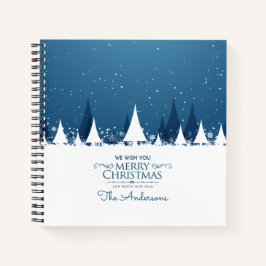 Persoonlijke blauwe kerst | Guestbook Notitieboek