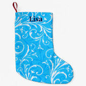 Persoonlijke blauwe kerststaart voor sierdoeleinde kleine kerstsok (Voorkant)