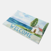 Persoonlijke Blauwe Kustkerk voor de KustOceaan Deurmat (Schuin)