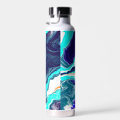 Persoonlijke blauwe linde Groene Digita Marmer als Waterfles (Rechts)