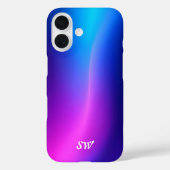 Persoonlijke Blauwe Moderne iPhone Hoesje (Achterkant)