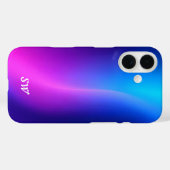 Persoonlijke Blauwe Moderne iPhone Hoesje (Achterkant (horizontaal))