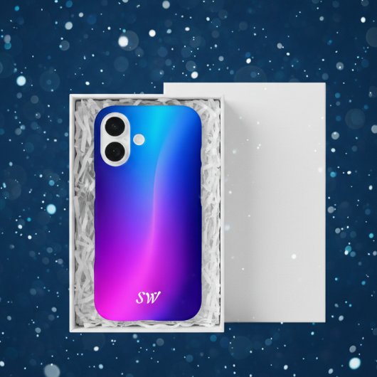 Persoonlijke Blauwe Moderne iPhone Hoesje