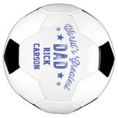 Persoonlijke blauwe naam De grootste pap ter werel Voetbal (Gedraaid)